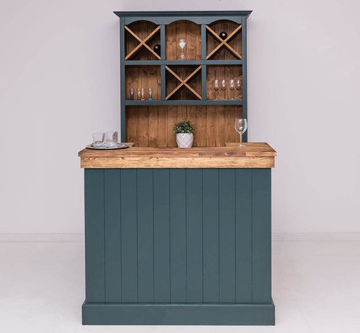 Bar-Set bestehend aus Empfangstheke| Bartresen und Buffetschrank mit Weinfächern -