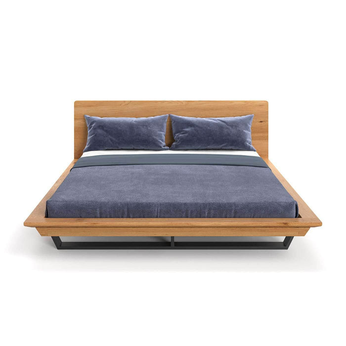 Industrial Bett aus massiver Eiche und Metall | DANZZ Nova Slim - 140 x 200