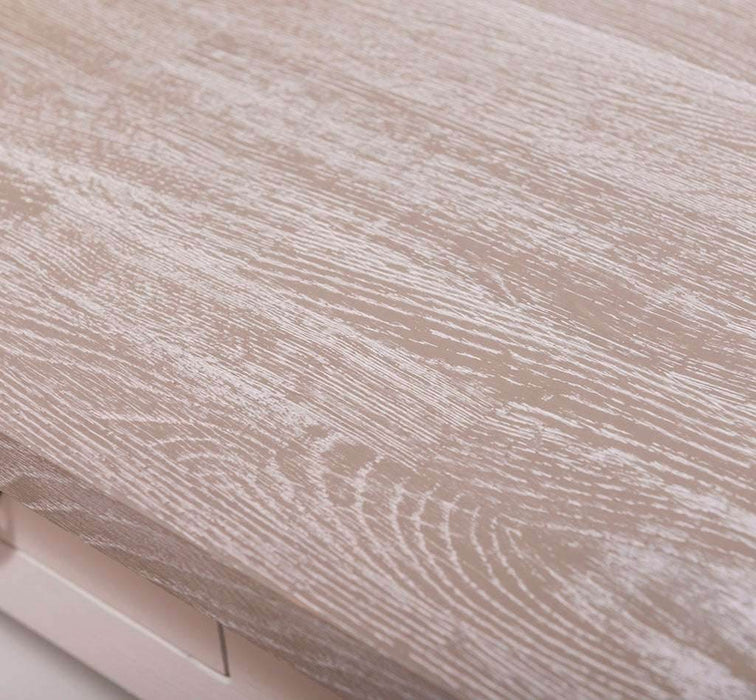 Couchtisch aus Massivholz mit zwei Schubladen - Kaffeetisch mit Tischplatte aus Eiche - Eiche | creme