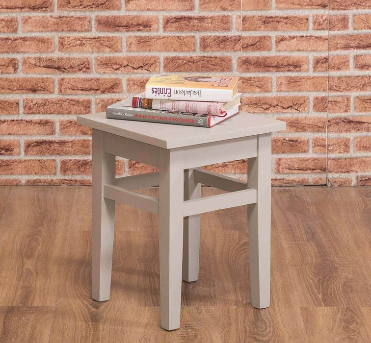 Hocker aus Massivholz - Taupe