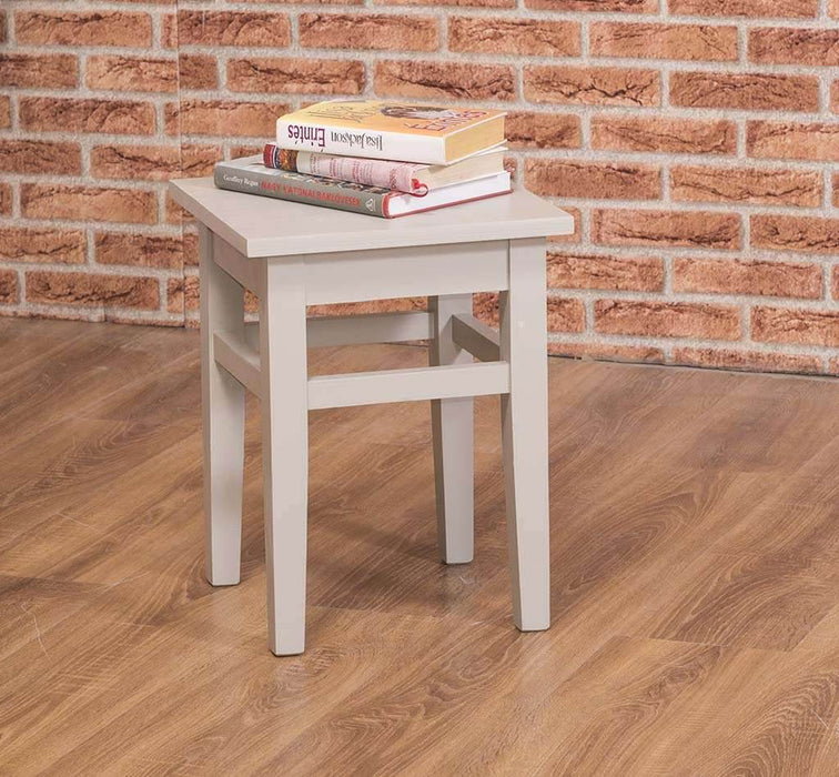 Hocker aus Massivholz - Taupe