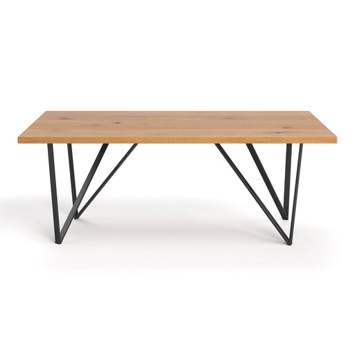Industrial Esstisch aus massiver Eiche | Tisch Ravel in verschiedenen Größen - 120 x 80 x 75