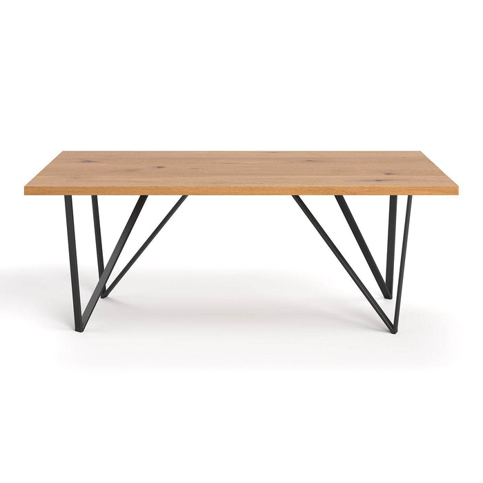 Industrial Esstisch aus massiver Eiche | Tisch Ravel in verschiedenen Größen - 120 x 80 x 75