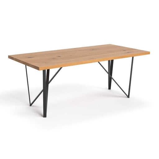 Industrial Esstisch aus massiver Eiche | Tisch Ravel in verschiedenen Größen - 120 x 80 x 75