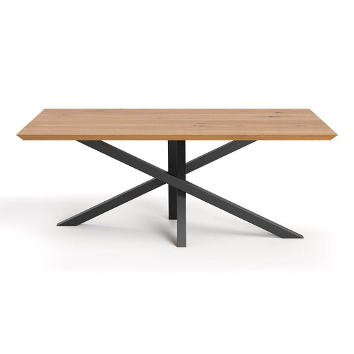 Industrial Esstisch aus massiver Eiche | Tisch Slant in verschiedenen Größen - 120 x 80 x 75