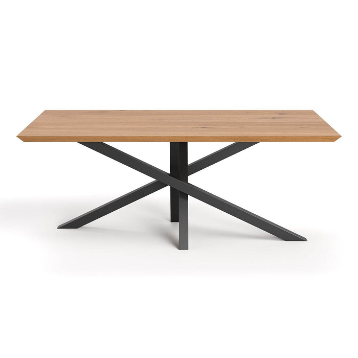 Industrial Esstisch aus massiver Eiche | Tisch Slant in verschiedenen Größen - 120 x 80 x 75