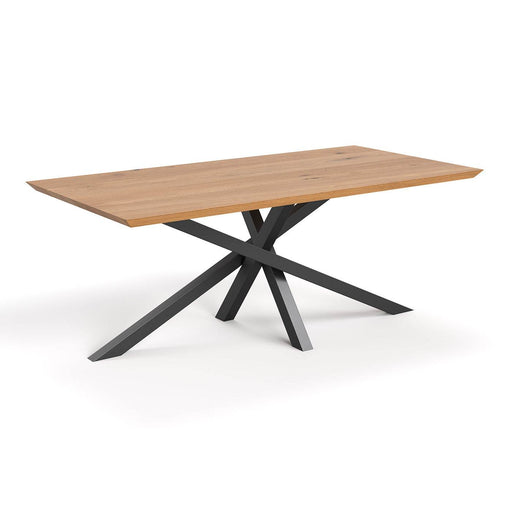 Industrial Esstisch aus massiver Eiche | Tisch Slant in verschiedenen Größen - 120 x 80 x 75