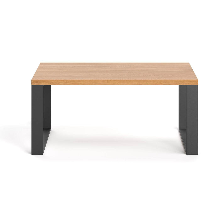 Industrial Couchtisch aus massiver Eiche | Kaffeetisch Slim in verschiedenen Größen - 80 x 60 x 45
