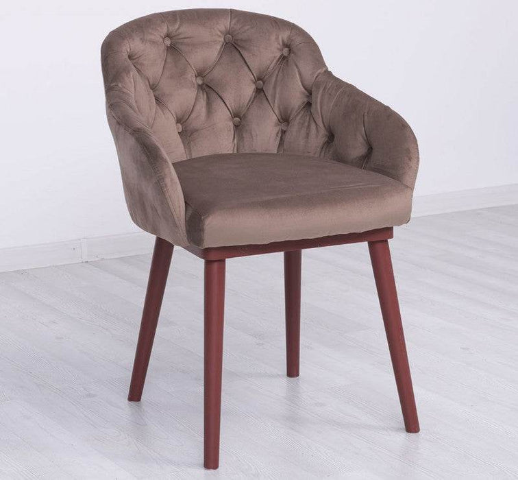 Chesterfield Stuhl aus Massivholz in verschiedenen Farben | Lounge Sessel kaptioniert - Rot