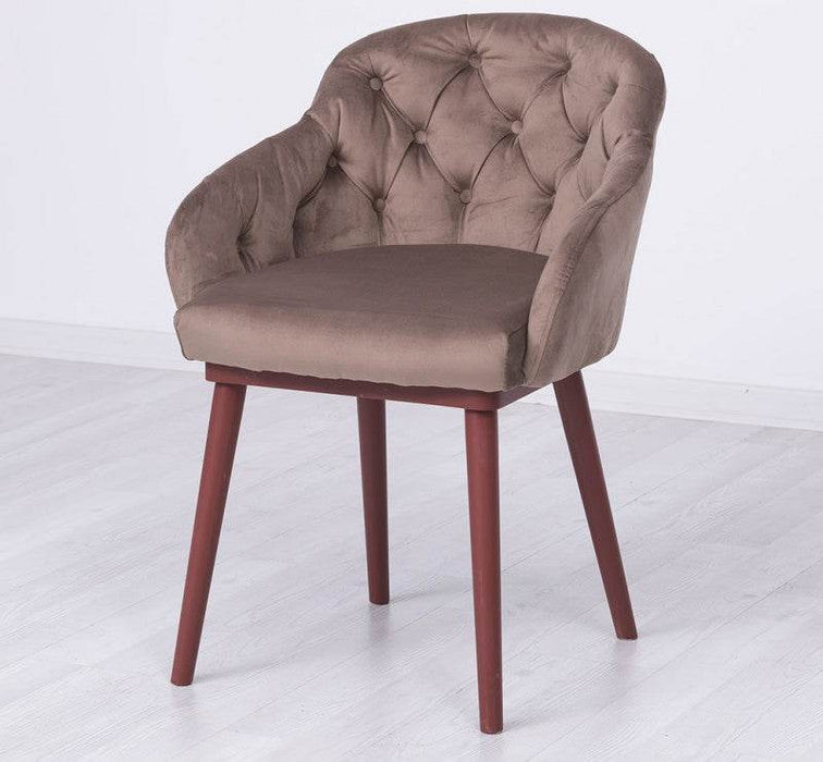 Chesterfield Stuhl aus Massivholz in verschiedenen Farben | Lounge Sessel kaptioniert - Rot