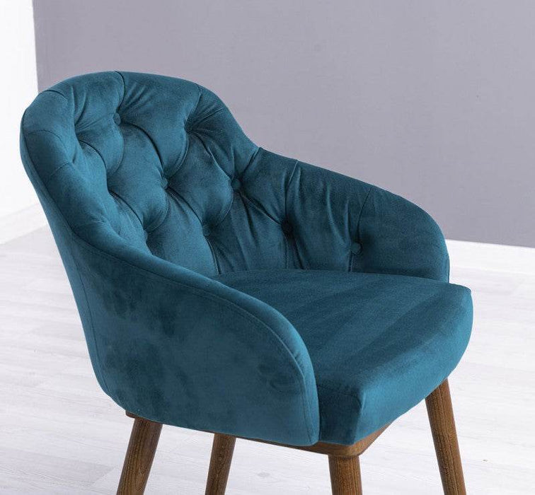 Chesterfield Stuhl aus Massivholz in verschiedenen Farben | Lounge Sessel kaptioniert - Rot
