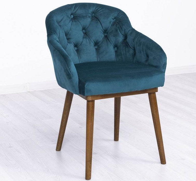 Chesterfield Stuhl aus Massivholz in verschiedenen Farben | Lounge Sessel kaptioniert - Rot