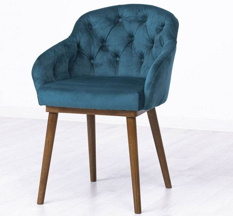 Chesterfield Stuhl aus Massivholz in verschiedenen Farben | Lounge Sessel kaptioniert - Rot