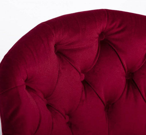 Chesterfield Stuhl aus Massivholz in verschiedenen Farben | Lounge Sessel kaptioniert - Rot