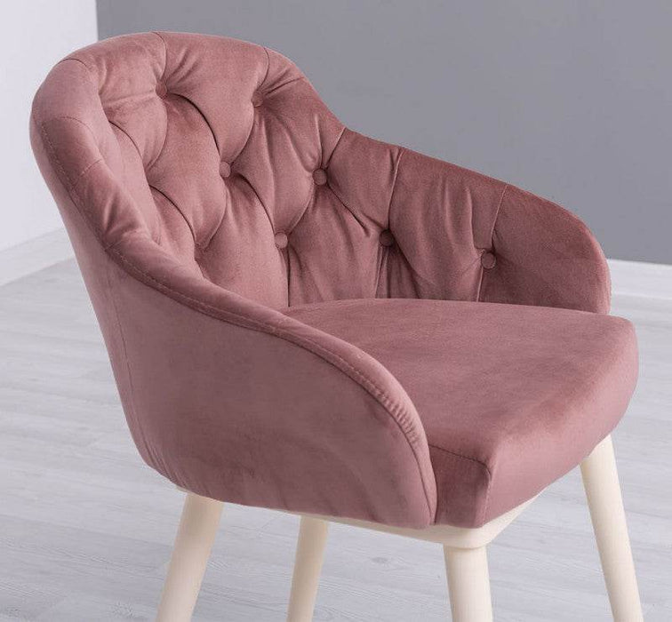 Chesterfield Stuhl aus Massivholz in verschiedenen Farben | Lounge Sessel kaptioniert - Rot