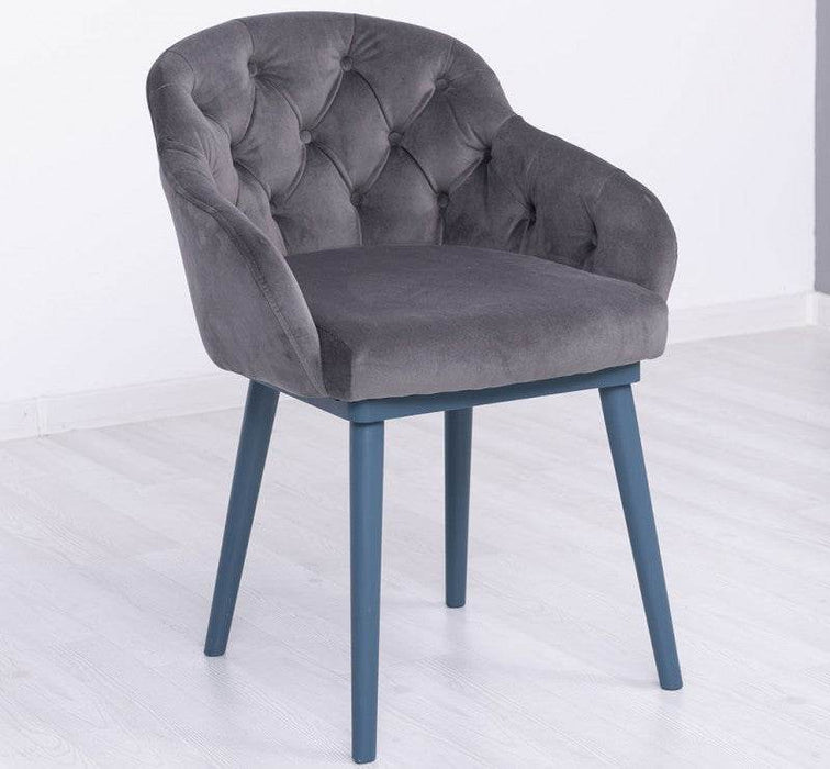 Chesterfield Stuhl aus Massivholz in verschiedenen Farben | Lounge Sessel kaptioniert - Rot