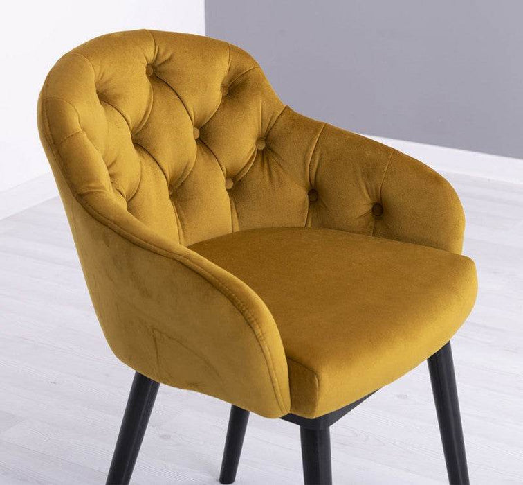 Chesterfield Stuhl aus Massivholz in verschiedenen Farben | Lounge Sessel kaptioniert - Rot