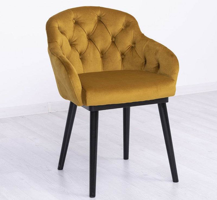 Chesterfield Stuhl aus Massivholz in verschiedenen Farben | Lounge Sessel kaptioniert - Rot