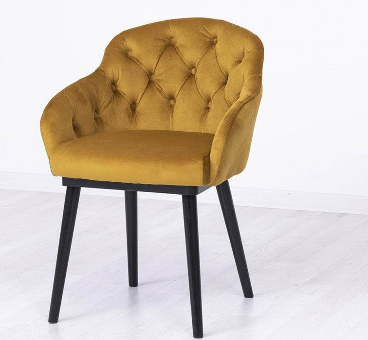 Chesterfield Stuhl aus Massivholz in verschiedenen Farben | Lounge Sessel kaptioniert - Rot
