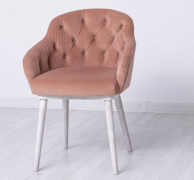 Chesterfield Stuhl aus Massivholz in verschiedenen Farben | Lounge Sessel kaptioniert - Rot