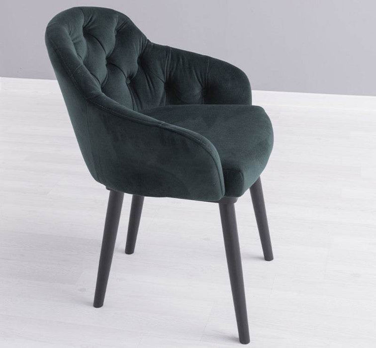 Chesterfield Stuhl aus Massivholz in verschiedenen Farben | Lounge Sessel kaptioniert - Rot