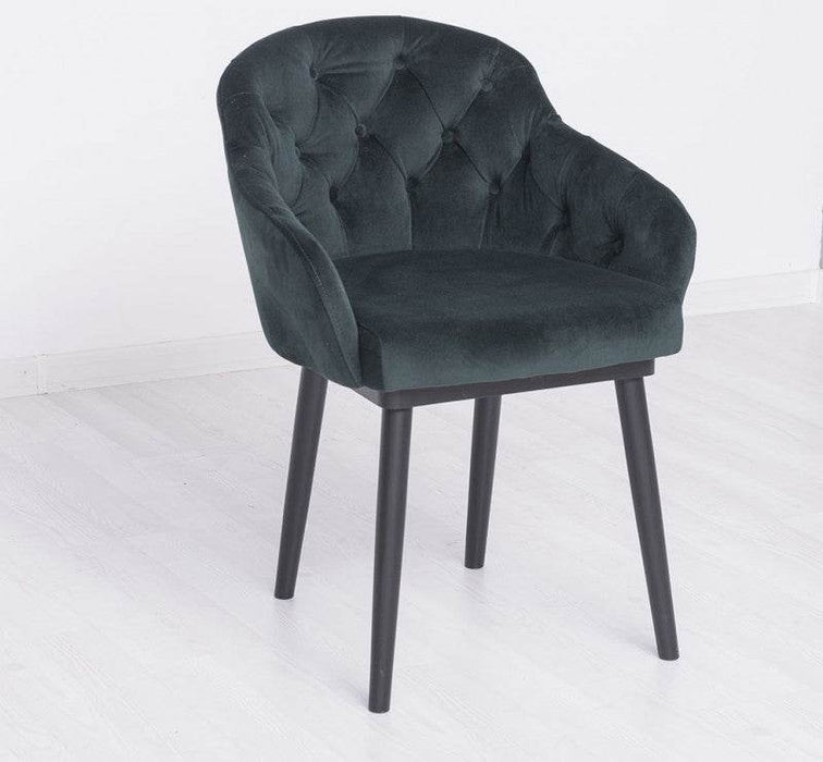 Chesterfield Stuhl aus Massivholz in verschiedenen Farben | Lounge Sessel kaptioniert - Rot