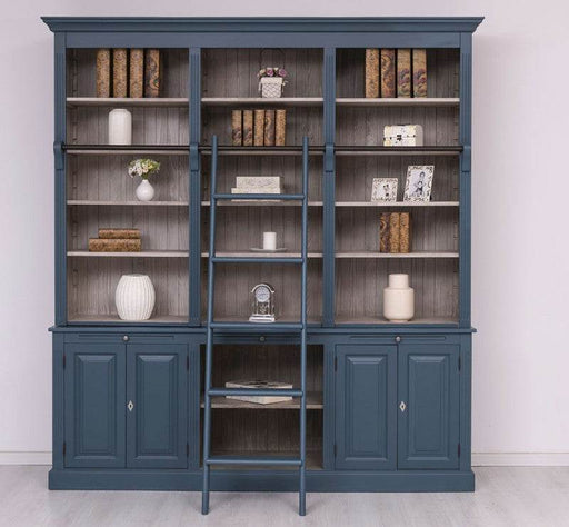 Massiver Bücherschrank | Bibliothek | 2-teilig - Petrol