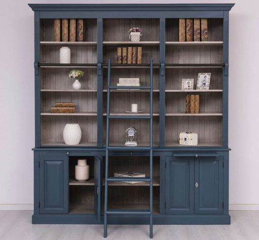 Massiver Bücherschrank | Bibliothek | 2-teilig - Petrol