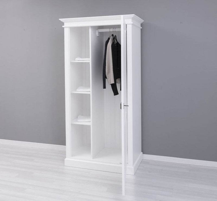 Vintage Kleiderschrank aus Massivholz in verschiedenen Farben - Weiß