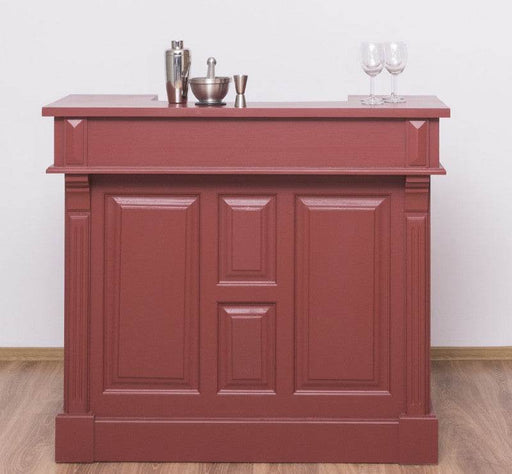 Bartresen | Empfangstheke im Landhausstil - Rot - 120x107x51