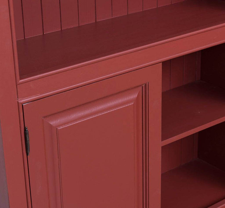 Landhaus Bücherregal aus Massivholz mit Schranktüren in verschiedenen Farben - Weiß