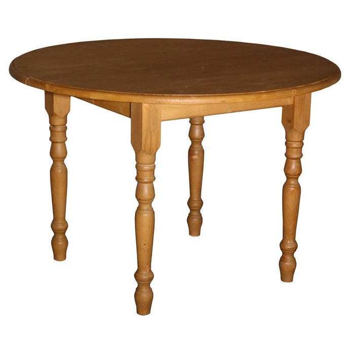 Ausziehbarer Küchentisch aus Massivholz rund - Gewachst