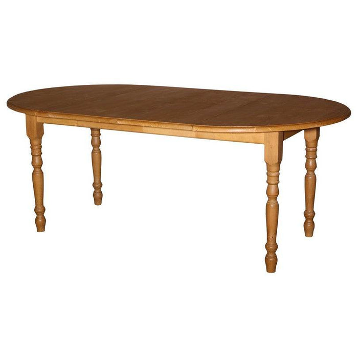 Ausziehbarer Küchentisch aus Massivholz rund - Gewachst