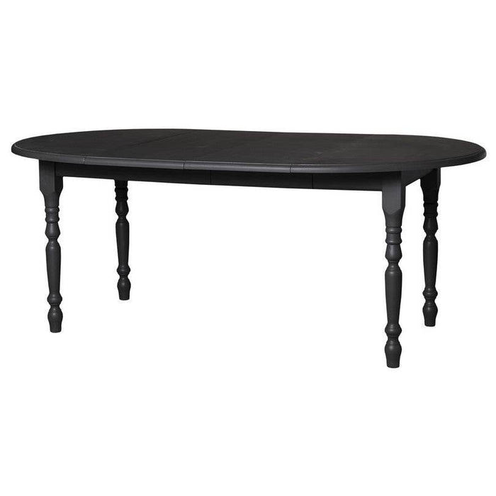 Ausziehbarer Küchentisch aus Massivholz rund - Gewachst