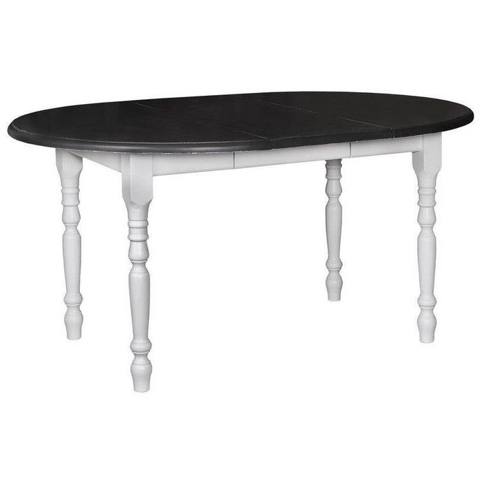 Ausziehbarer Küchentisch aus Massivholz rund - Gewachst