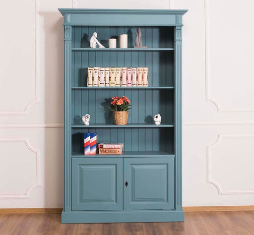 Vintage Bücherschrank aus Massivholz | Regal im Landhausstil - Rot