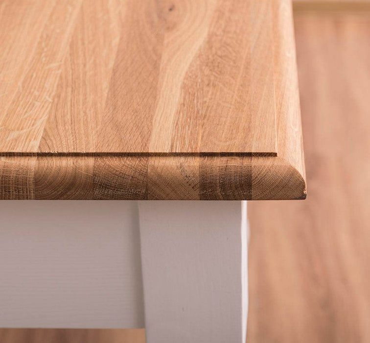 Konsolentisch aus Massivholz | Vintage Schreibtisch mit 2 Schubladen - Vintage - Weiß