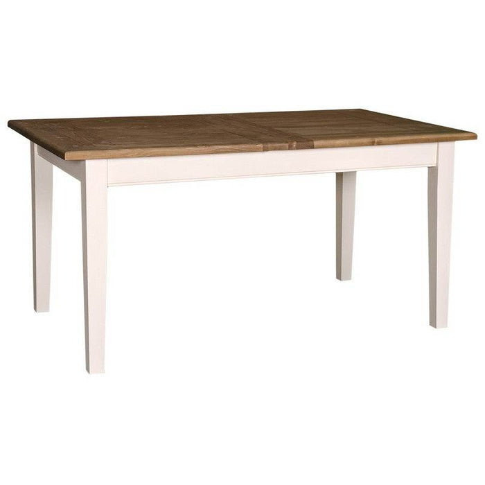 Ausziehbarer Esstisch aus Massivholz im Landhausstil - 160 /220 x 90 x78 - Eiche | weiß