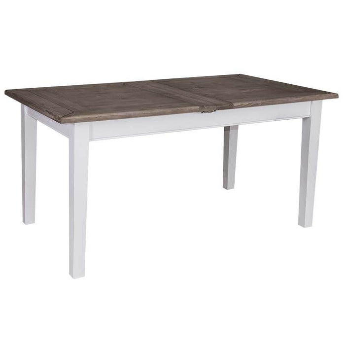Ausziehbarer Esstisch aus Massivholz im Landhausstil - 160 /220 x 90 x78 - Pinie | weiß