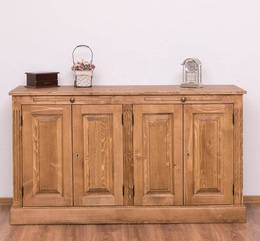 Kommode aus Massivholz | Sideboard mit vier Türen - Pinie | gewachst