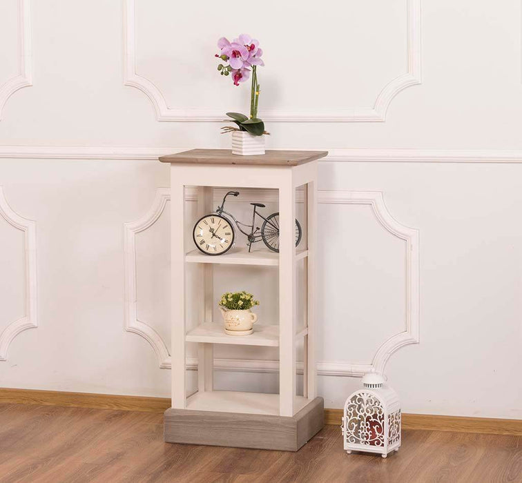 Kleines Regal aus Massivholz im Landhausstil | in verschiedenen Farben - Weiß