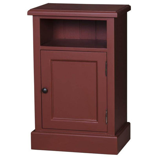 Nachttisch Beistelltisch aus Massivholz mit Schranktür und offenem Fach -