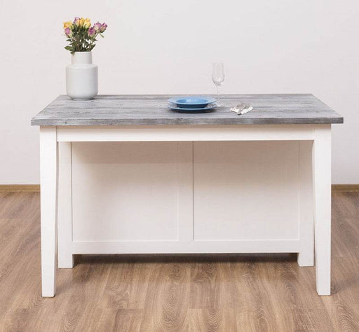 Kücheninsel aus Massivholz | Mit Display und Theke | Esstisch mit Eichenplatte -