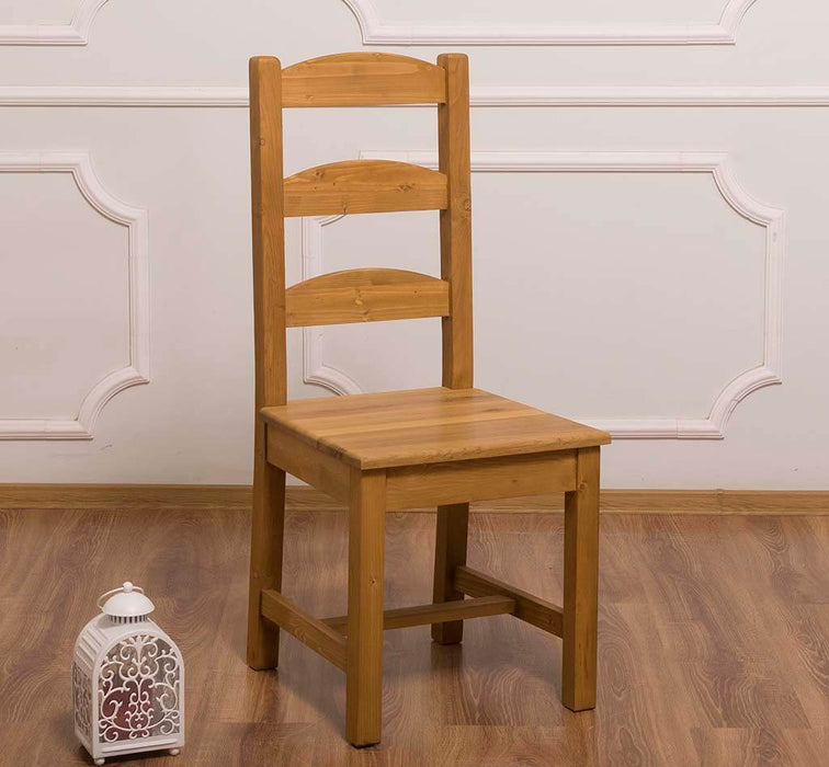 Stuhl aus Massivholz | Sitzfläche aus Eiche - Eiche | Natur