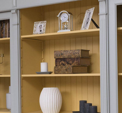 Landhaus Wohnwand aus Massivholz | Vitrinen & Bibliotheksschrank | Bücherschrank mit 8 Türen -