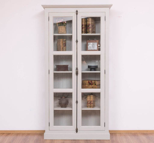 Massiver Schaukasten mit externem Verschlusssystem | Bücherregal | Vitrine - Beige
