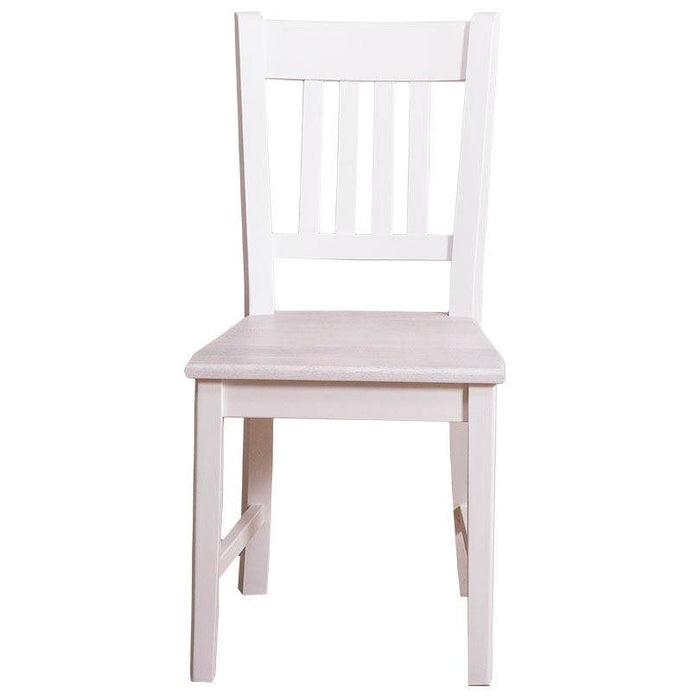 Stuhl aus Massivholz - Weiß