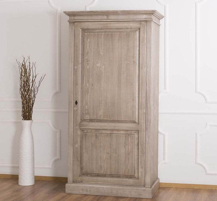 Vintage Kleiderschrank aus Massivholz in verschiedenen Farben - Weiß