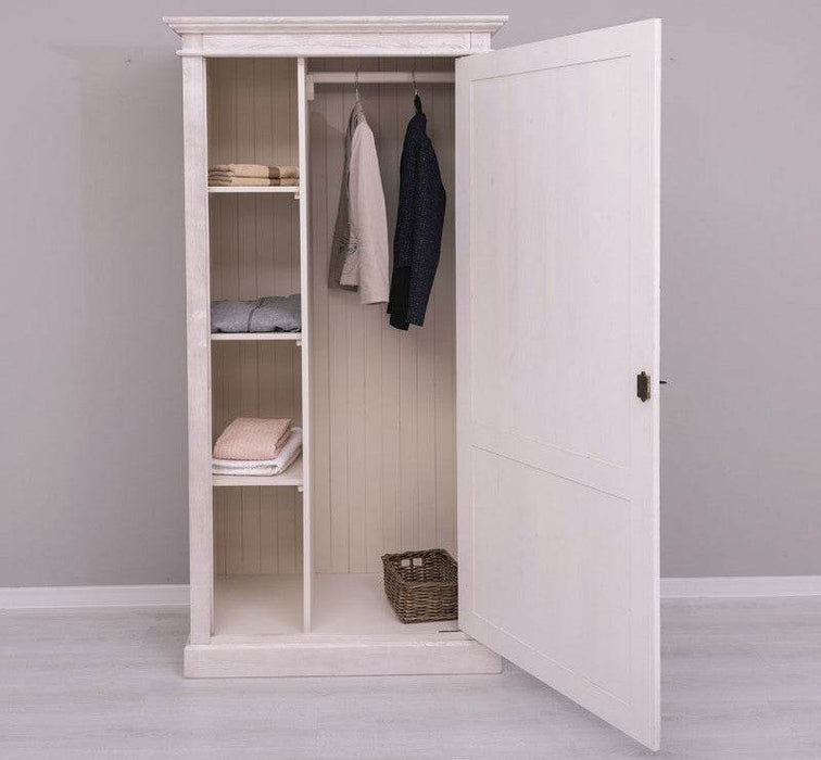 Vintage Kleiderschrank aus Massivholz in verschiedenen Farben - Weiß