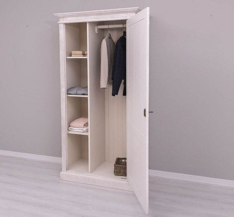 Vintage Kleiderschrank aus Massivholz in verschiedenen Farben - Weiß